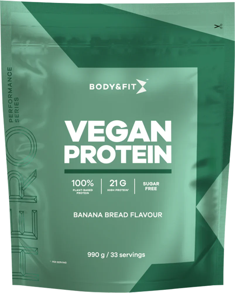 Body &amp; Fit Vegaaniproteiini - 990 g Banaanileipä