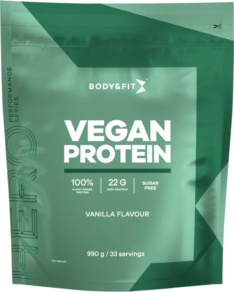 Body &amp; Fit Vegaaniproteiini - 990 g Pehmeä vanilja
