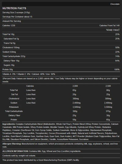 BSN True Mass 1200 vaniljajäätelö 
