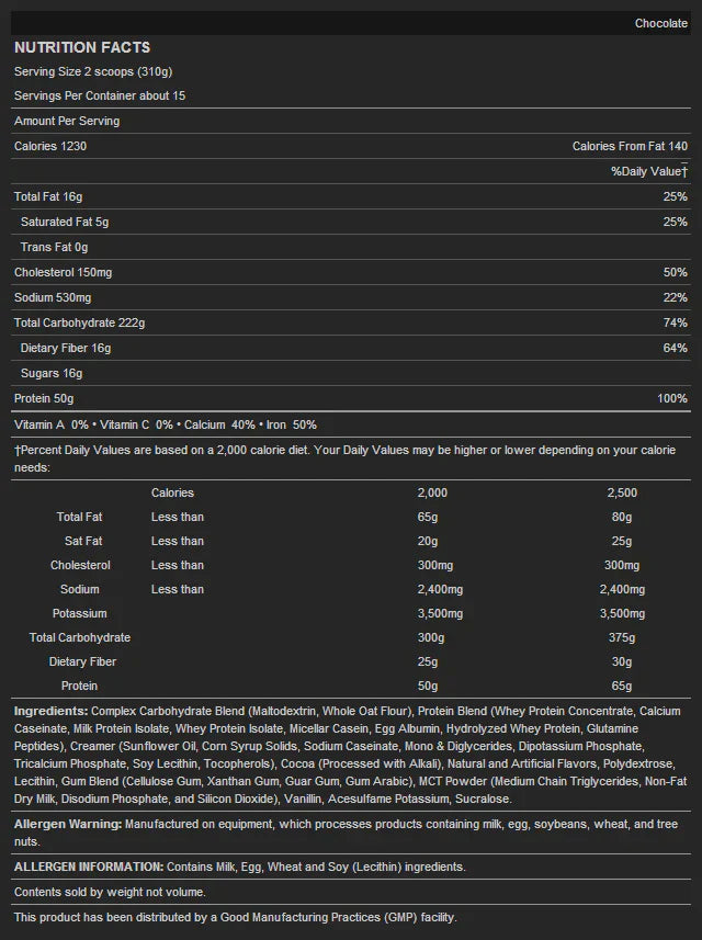 BSN True Mass 1200 -suklaapirtelö 