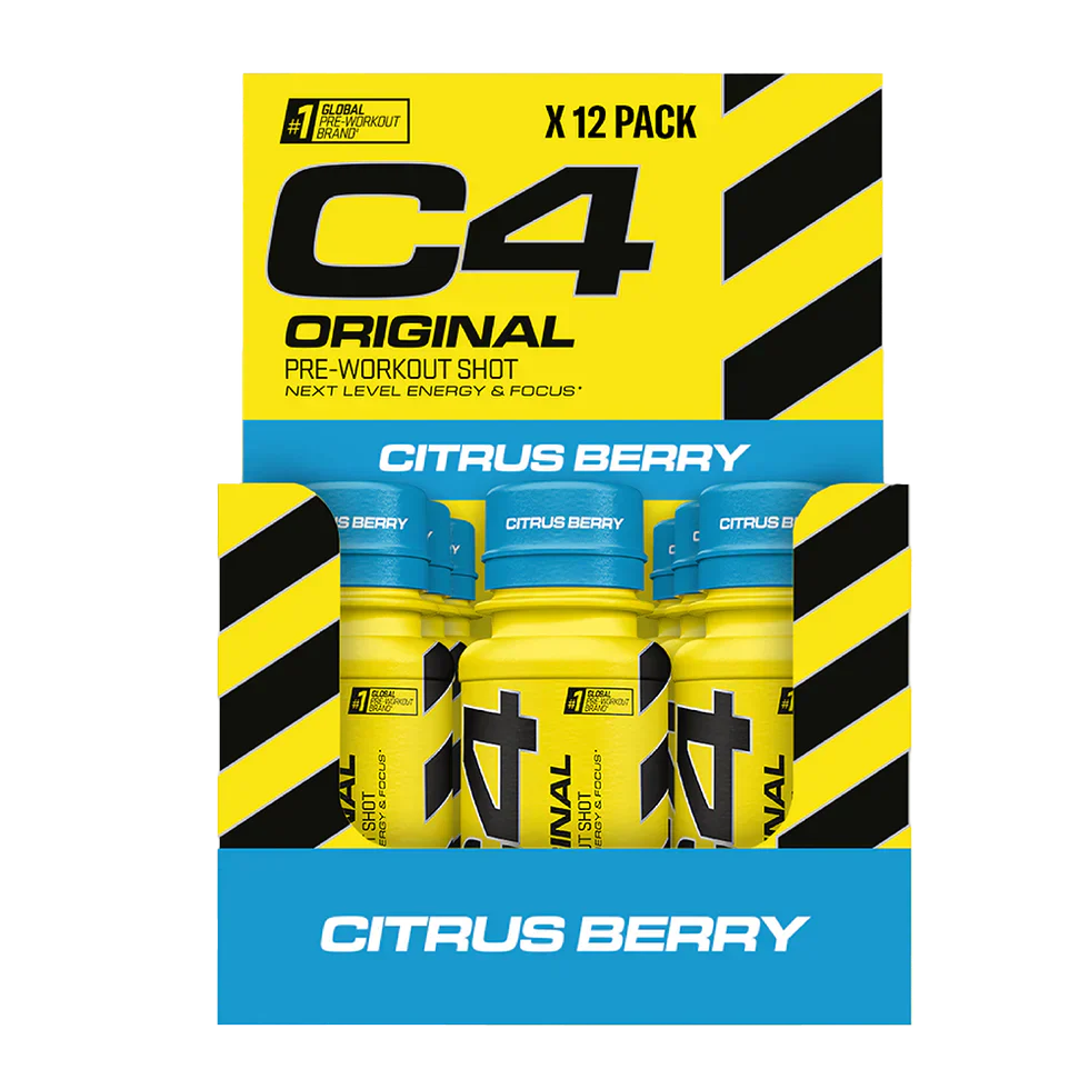 C4 Energiashotti - 12 x 60 ml Sitrusmarja