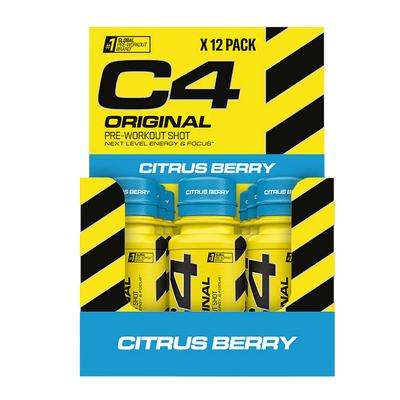 C4 Energiashotti - 12 x 60 ml Sitrusmarja