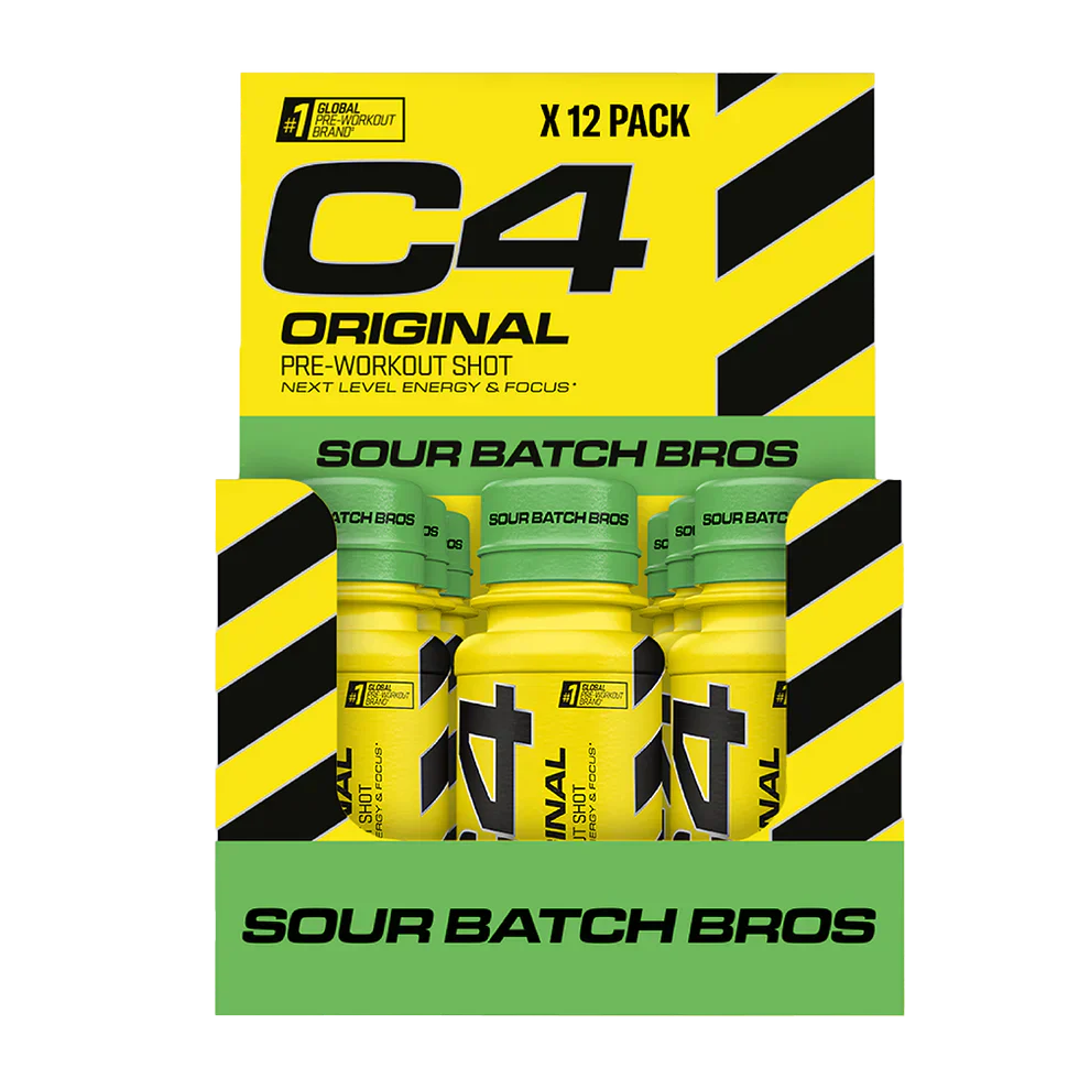 C4 Energiashotti - 12 x 60 ml Sour Batch Bros