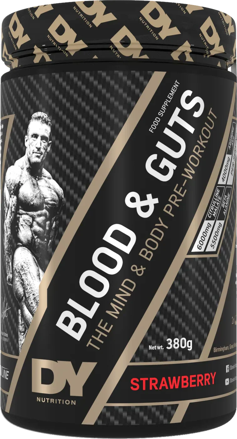 Dorian Yates Nutrition Blood &amp; Guts - 380 g Mansikka