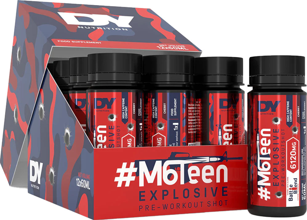 Dorian Yates Nutrition M6Teen treeniä edeltävät shotit - 12 x 60ml Mojito