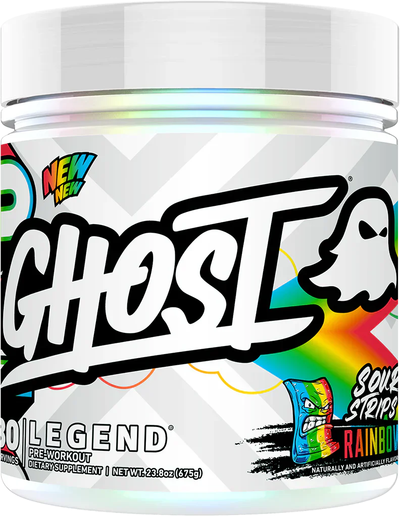 Ghost Legend V4 - 30 annosta Sour Strips -rainbow-karkkeja