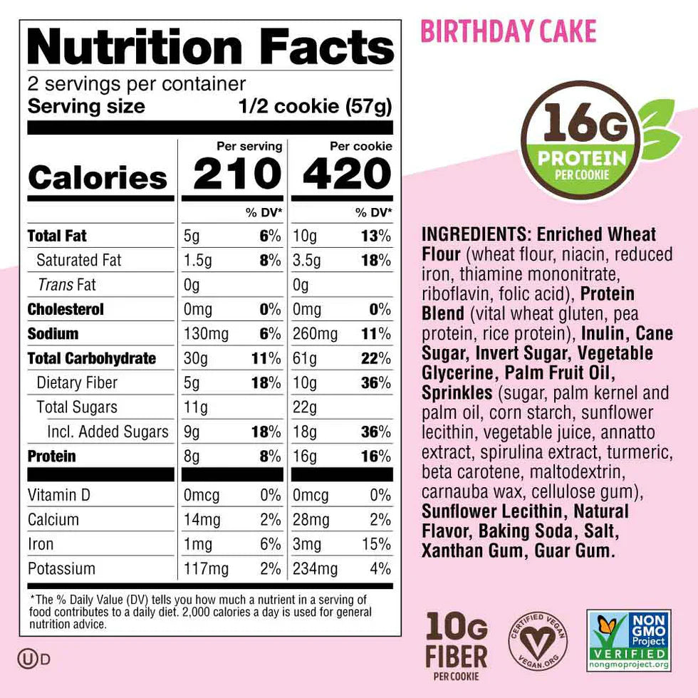 Lenny & Larry's The Complete Cookie - 12 x 113 g Birthday Cake