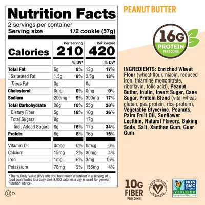 Lenny & Larry's The Complete Cookie - 12 x 113 g Peanut Butter