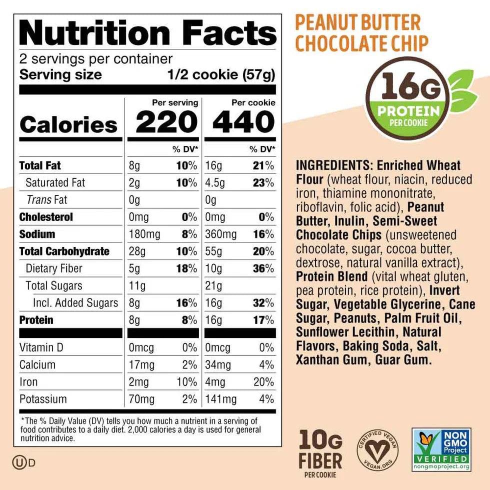 Lenny & Larry's The Complete Cookie - 12 x 113 g Peanut Butter Chocolate Chip