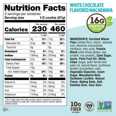 Lenny & Larry's The Complete Cookie - 12 x 113 g White Chocolate Macadamia