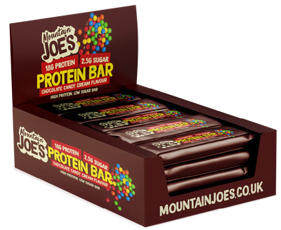 Mountain Joe's Protein Bar - 12 x 55g Chocolate Candy Cream