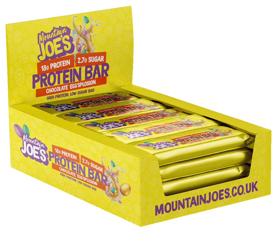 Mountain Joe's Protein Bar - 12 x 55g Chocolate Eggsplosion