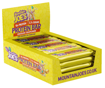 Mountain Joe's Protein Bar - 12 x 55g Chocolate Eggsplosion