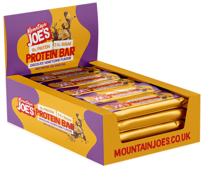 Mountain Joe's Protein Bar - 12 x 55g Chocolate Honeycomb