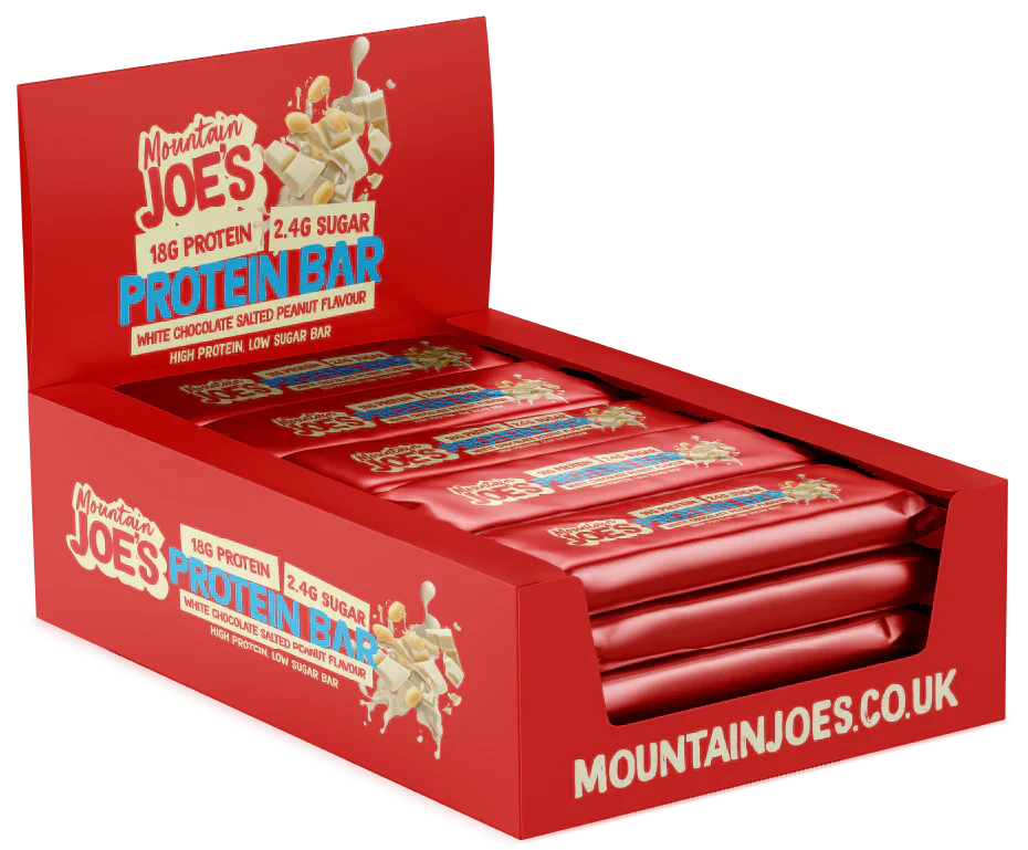 Mountain Joe's Protein Bar - 12 x 55 g White Chocolate Salted Peanut