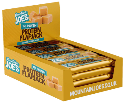 Mountain Joe's Protein Flapjacks - 16 x 60g Caramel Fudge