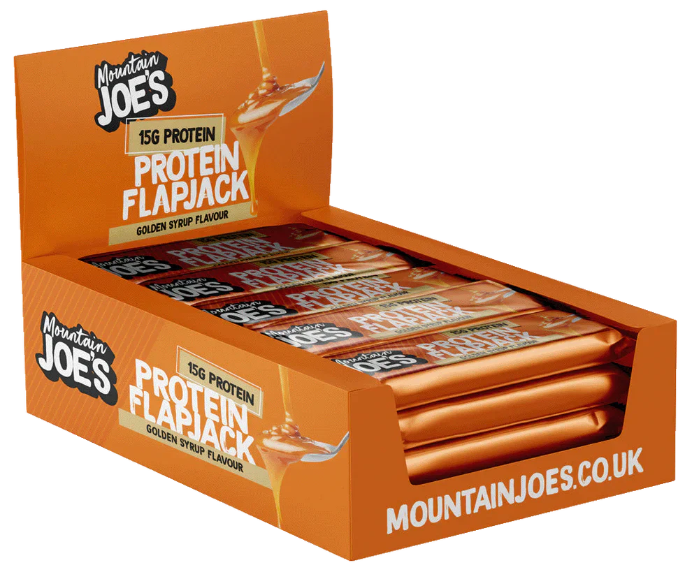 Mountain Joe's Protein Flapjacks - 16 x 60 g Golden Syrup