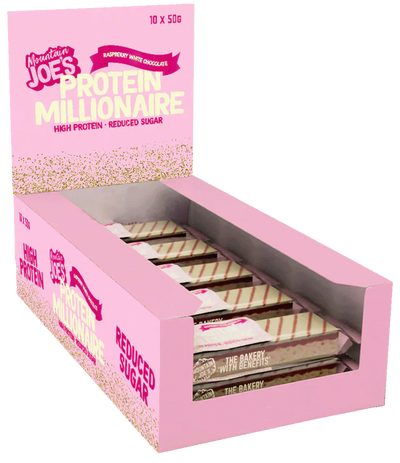 Mountain Joe's Protein Millionaire - 10 x 50 g Raspberry White Chocolate