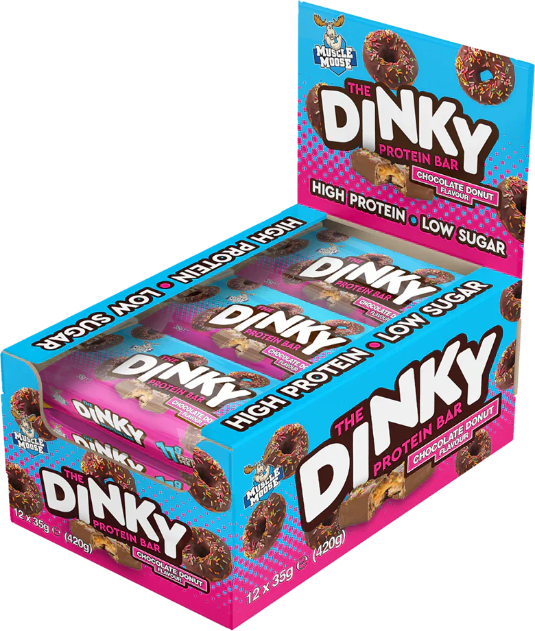 Muscle Moose Dinky Bars - 12 x 35g Chocolate Donut 