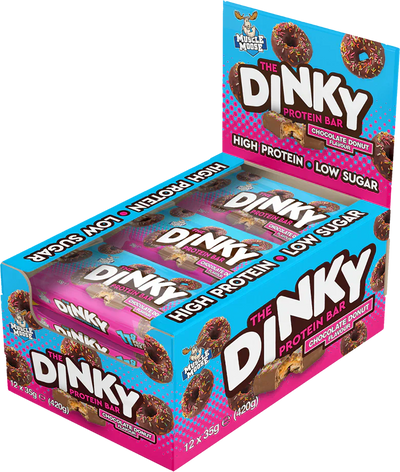 Muscle Moose Dinky Bars - 12 x 35g Chocolate Donut 