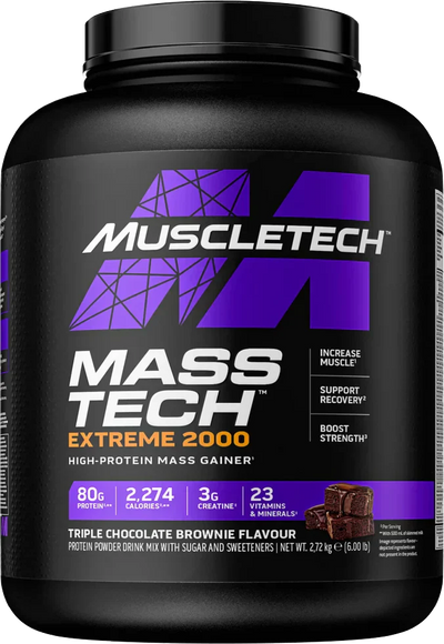 MuscleTech Mass Tech Extreme 2000 - 2720 g Triple Chocolate Brownie