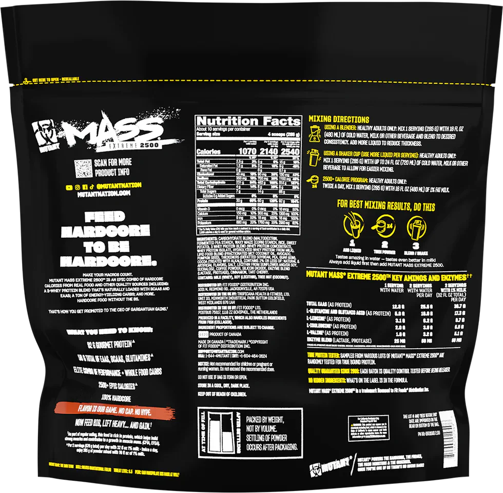 Mutant Mass Extreme 2500 - 2720 g Triple Chocolate