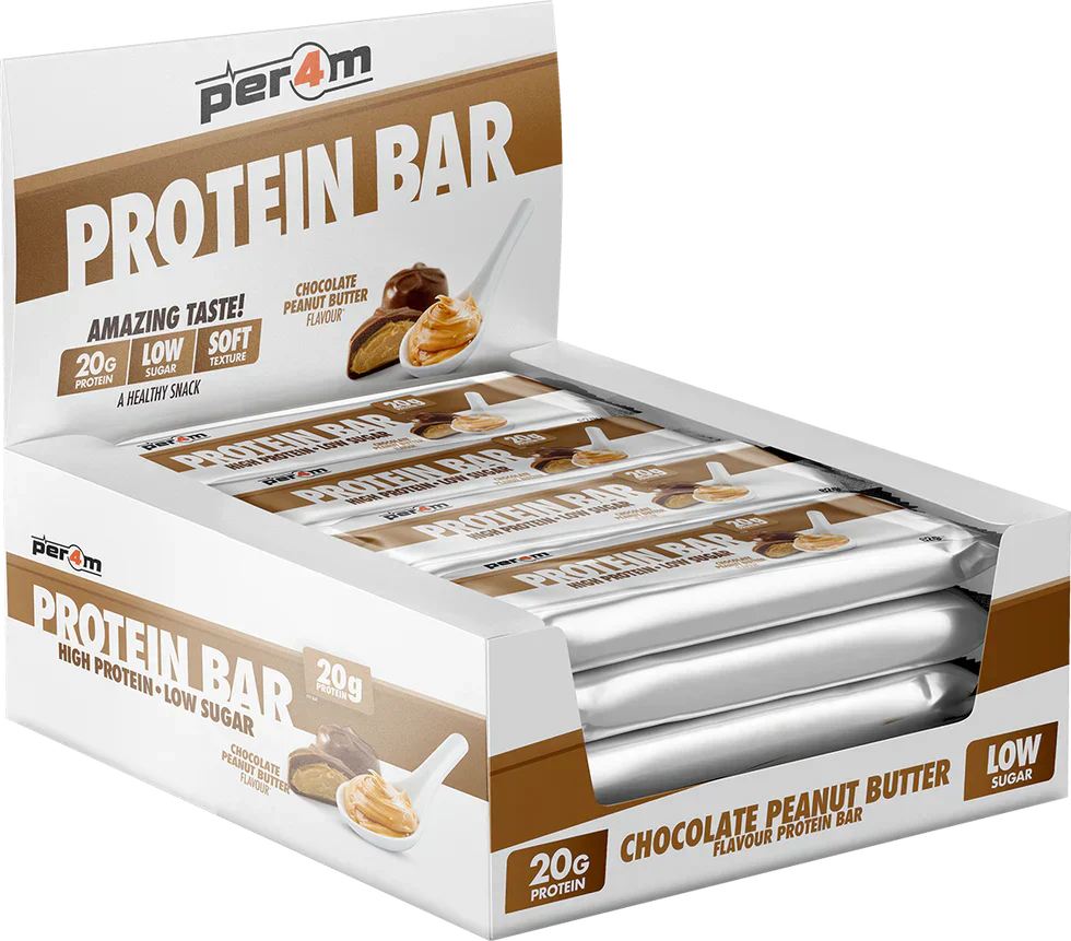 PER4M Protein Bar - 12 x 62g Chocolate Peanut Butter