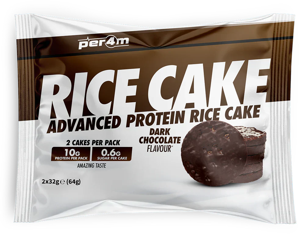 PER4M Rice Cakes - 12 x 32g Dark Chocolate