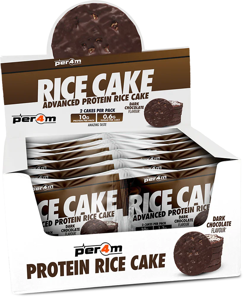 PER4M Rice Cakes - 12 x 32g Dark Chocolate