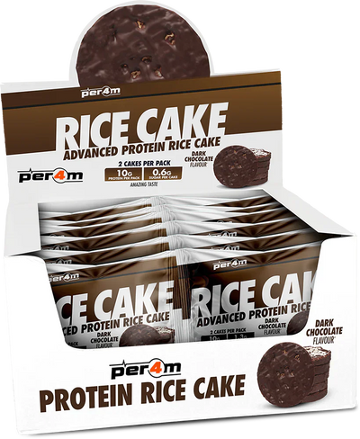 PER4M Rice Cakes - 12 x 32g Dark Chocolate