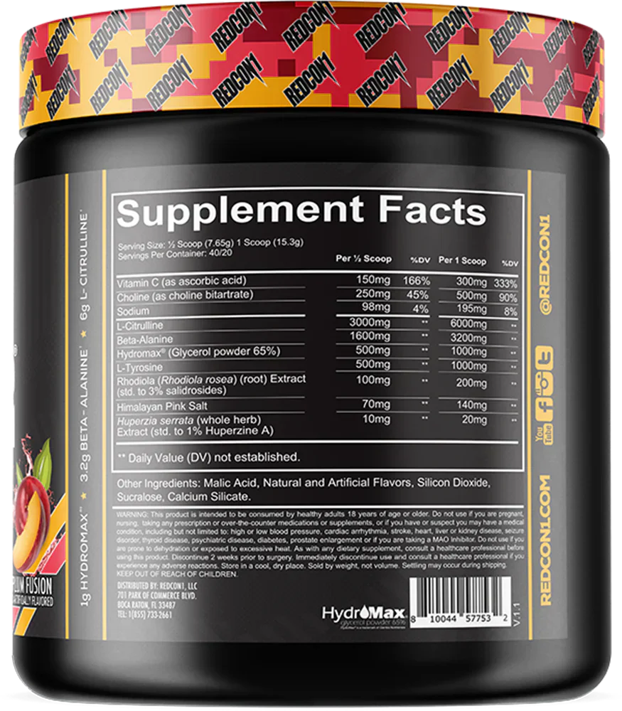 Redcon1 Total War Pump - 20 annosta Plum Fusion