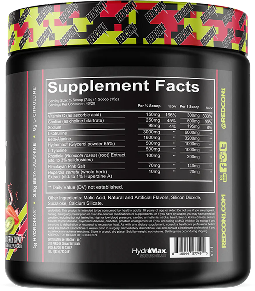 Redcon1 Total War Pump - 20 annosta Mansikka-Kiivi