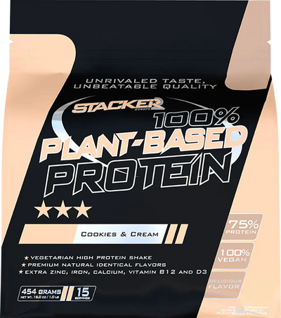 Stacker2 100 % kasvipohjaista proteiinia - 454 g Cookies and Cream