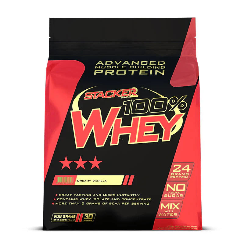 Stacker2 100% Whey - 908 g Creamy Vanilla