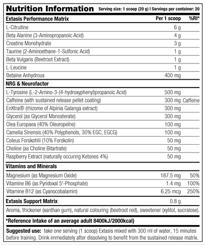 Stacker2 Ecstasis - 400 g trooppisia hedelmiä