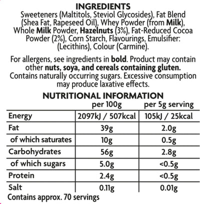 The Skinny Food Co vähäsokerinen levite - 350 g suolattua karamellia