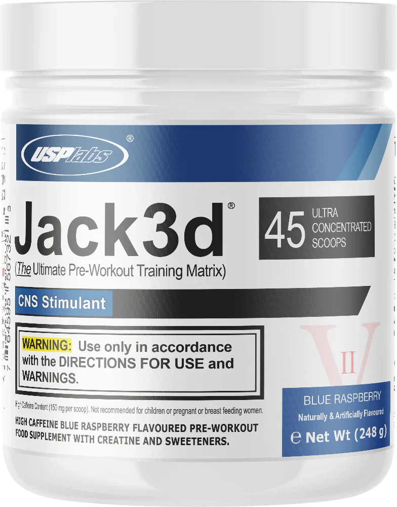 Jack3d Advanced Pre-Workout -sininen vadelma