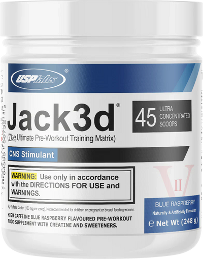 Jack3d Advanced Pre-Workout -sininen vadelma