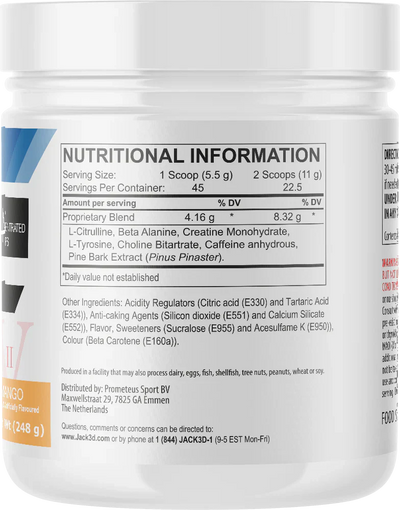 Jack3d Advanced Pre-Workout Mango