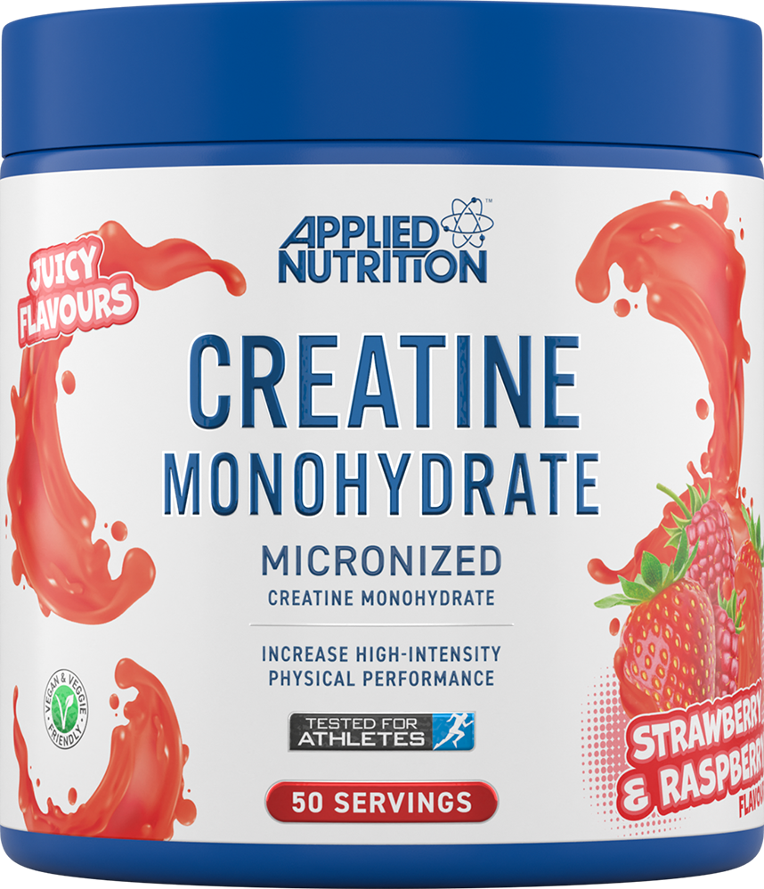 Applied Nutrition Maustettu kreatiinimonohydraatti - 250 g Mansikka ja Vadelma