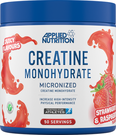Applied Nutrition Maustettu kreatiinimonohydraatti - 250 g Mansikka ja Vadelma