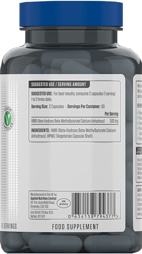 Applied Nutrition HMB 500 mg - 120 kaps.