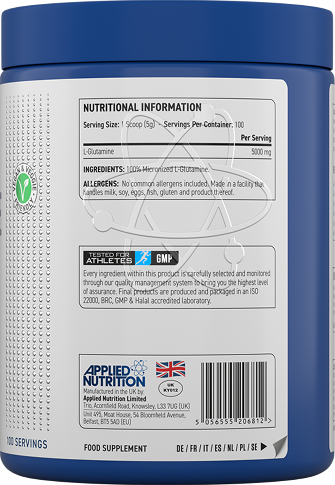 Applied Nutrition L-glutamiinijauhe - 500 g