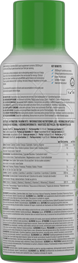 Applied Nutrition nestemäinen L-karnitiini - 480 ml Hapan omena