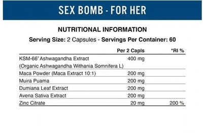 Applied Nutrition Sex Bomb Female - 120 kaps.
