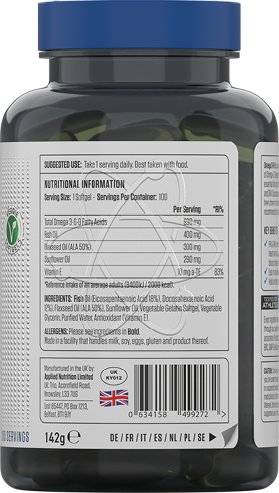 Applied Nutrition Tri-Omega 369 - 100 pehmeäkapselia