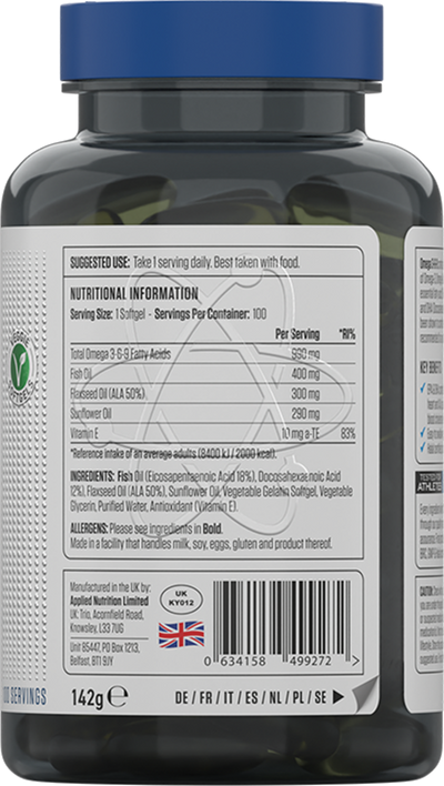 Applied Nutrition Tri-Omega 369 - 100 pehmeäkapselia