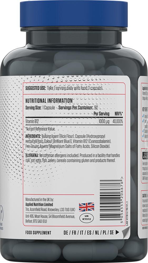 Applied Nutrition B12-vitamiini - 90 kaps.