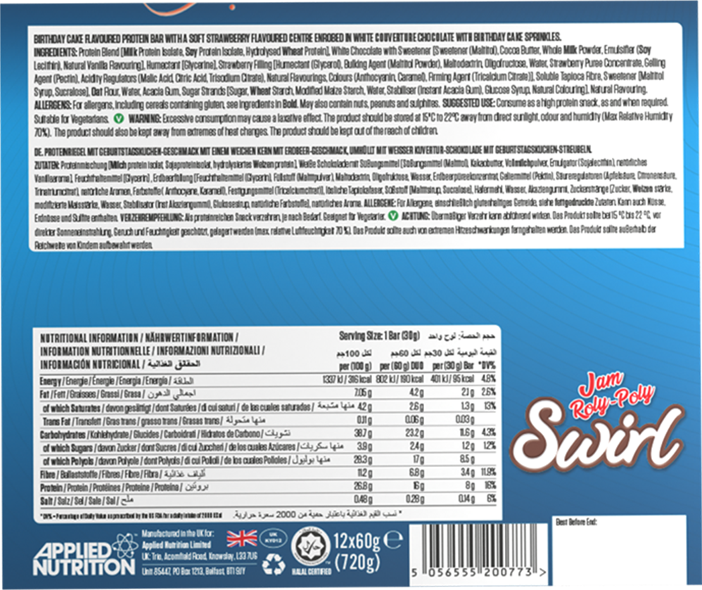 Applied Nutrition Swirl Duo -patukka - 12 x 60 g