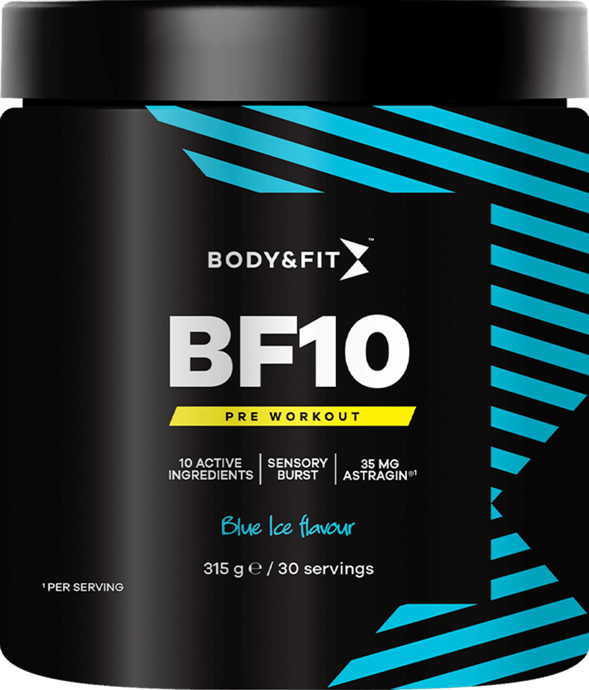 Body &amp; Fit BF10 treeniä edeltävä tehosekoitin - 315 g Blue Ice